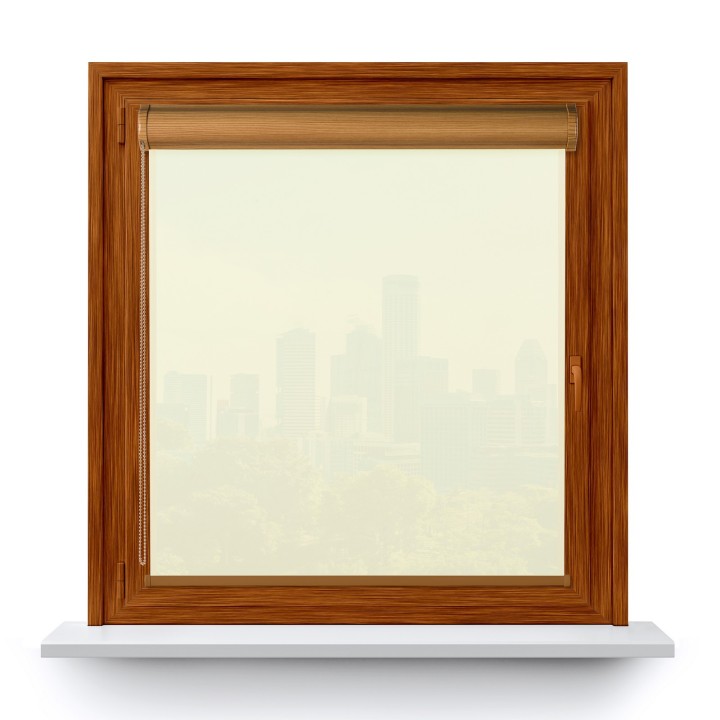 Roleta w kasecie PCV Gładka Przyciemniająca Gładka bez prowadnic Ecru Gl02