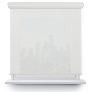 Roleta w kasecie aluminium Dzień Noc Przyciemniająca Fala Biała Gl01