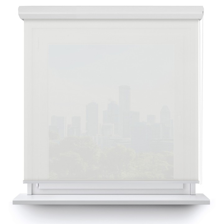 Roleta w kasecie aluminium Dzień Noc Przyciemniająca Fala Biała Gl01