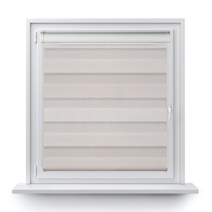 Roleta w kasecie PCV Dzień Noc Przyciemniająca Brazilian z prowadnicą Różowa 16503