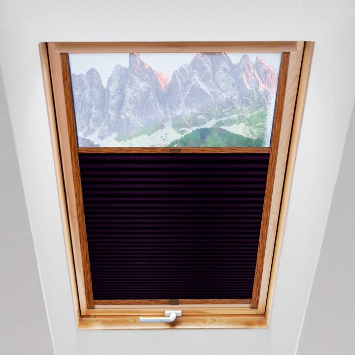 Plisa dachowa Basic Premium Przyciemniająca Ciemnofioletowa 117