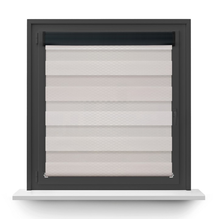 Roleta w kasecie PCV Dzień Noc Przyciemniająca Brazilian bez prowadnic Różowa 16503