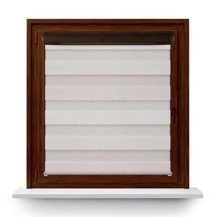 Roleta w kasecie PCV Dzień Noc Przyciemniająca Brazilian bez prowadnic Różowa 16503