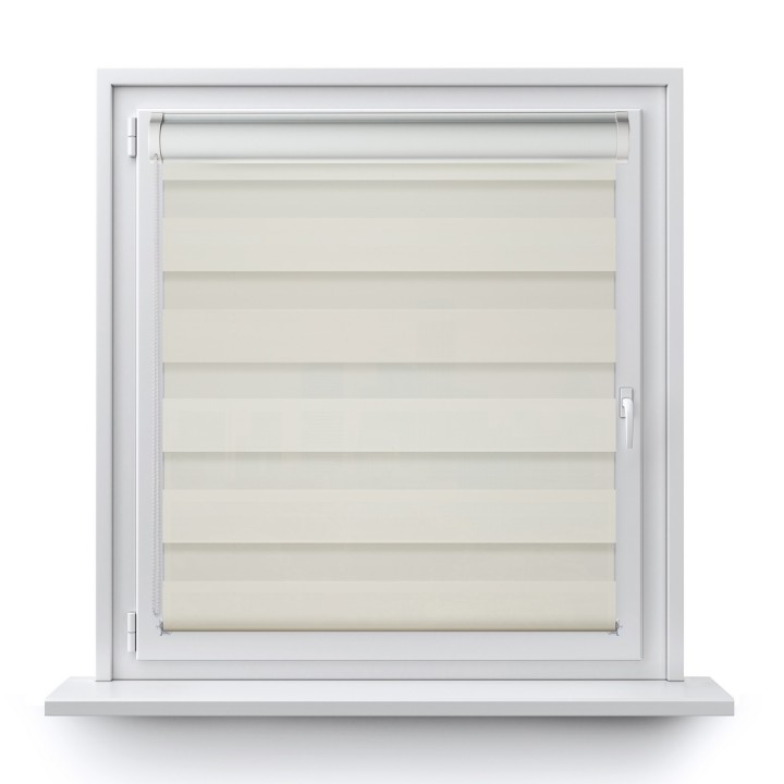 Roleta w kasecie PCV Dzień Noc Przyciemniająca Chic z prowadnicą Ecru 6002