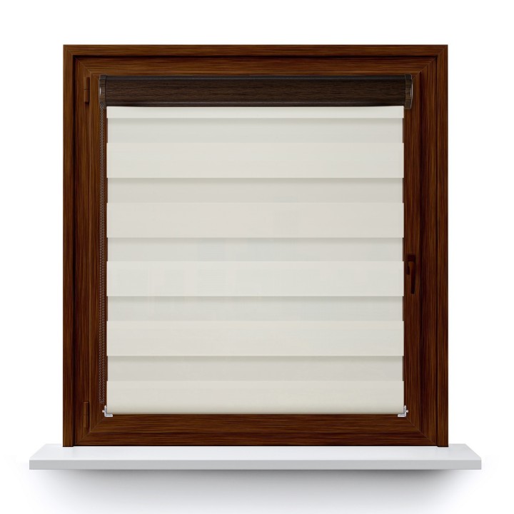 Roleta w kasecie PCV Dzień Noc Przyciemniająca Chic z prowadnicą Ecru 6002