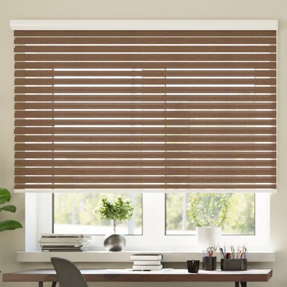 Cassette Superior roller blind Dzień Noc Organza Mahoń 006 Cassette Superior roller blind Dzień Noc Organza Mahoń 006