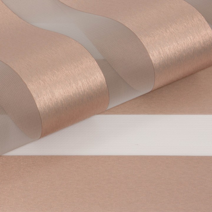 Roleta w kasecie aluminium Dzień Noc Przyciemniająca Glossy Elegance Miedziana 15398