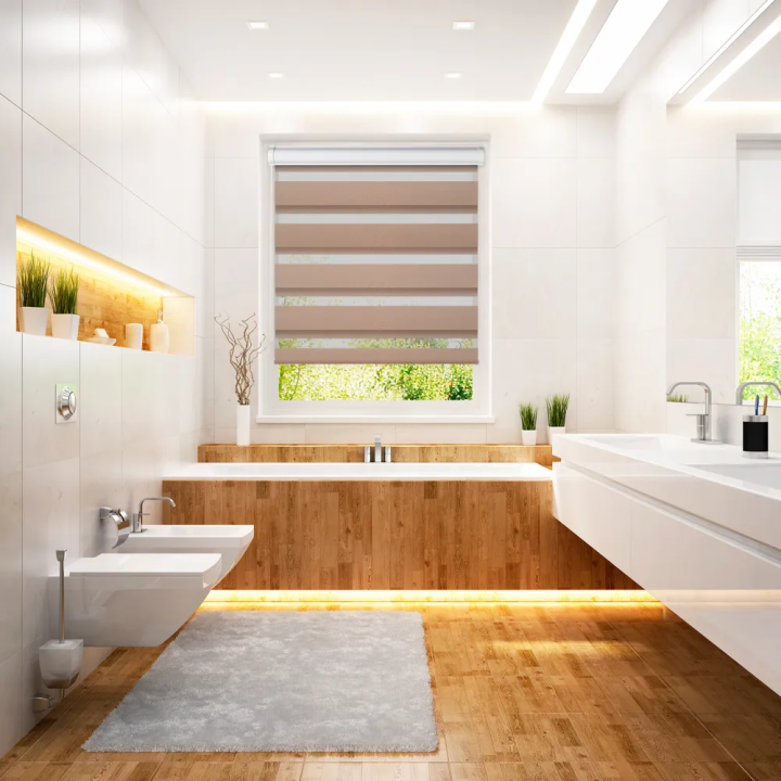 Roleta wolnowisząca Dzień Noc Przyciemniająca Glossy Elegance Miedziana 15398