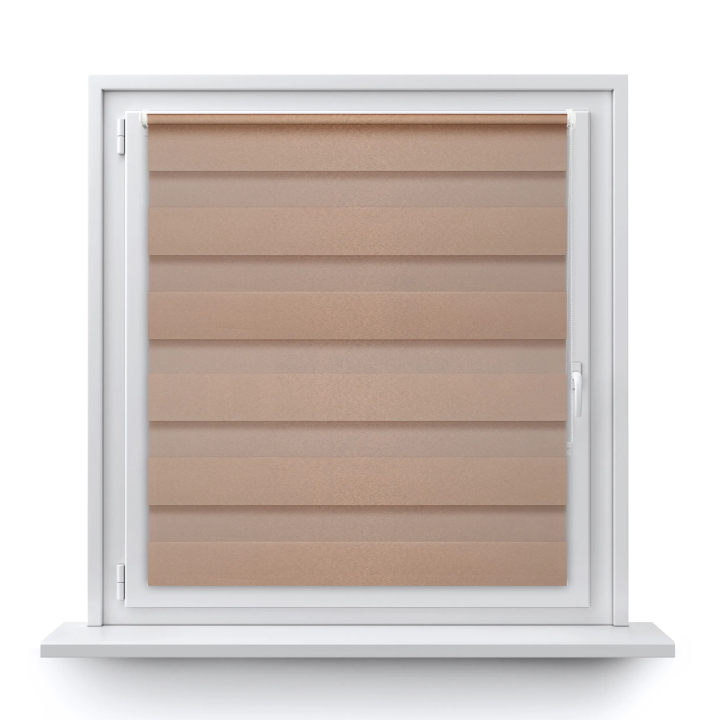 Roleta wolnowisząca Dzień Noc Przyciemniająca Glossy Elegance Miedziana 15398