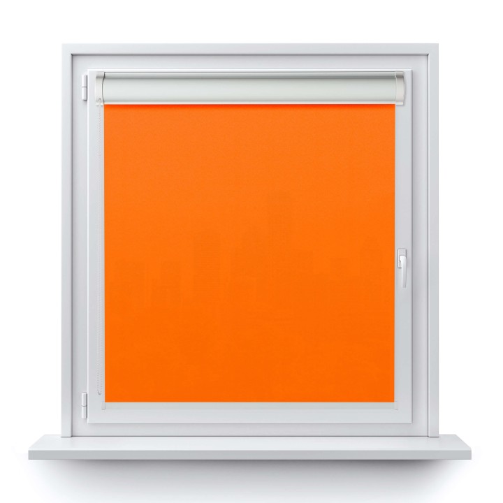 Roleta w kasecie PCV Gładka Przyciemniająca Gładka bez prowadnic Pomarańczowa 1865