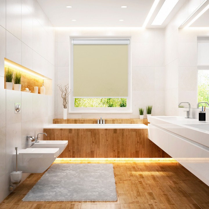 Roleta w kasecie PCV Gładka Przyciemniająca Gładka bez prowadnic Beżowa 501