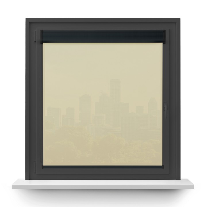 Roleta w kasecie PCV Gładka Przyciemniająca Gładka bez prowadnic Beżowa 501