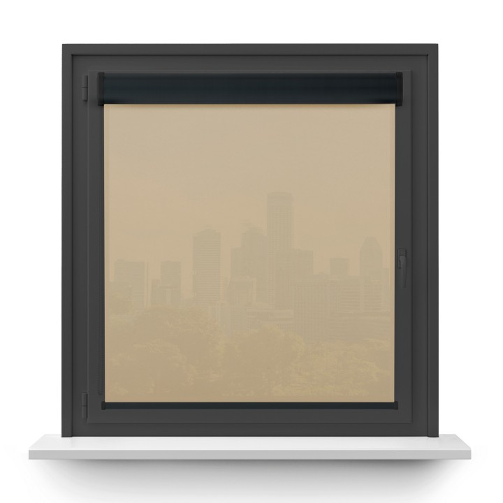 Roleta w kasecie PCV Gładka Przyciemniająca Gładka bez prowadnic Beżowa Gl03