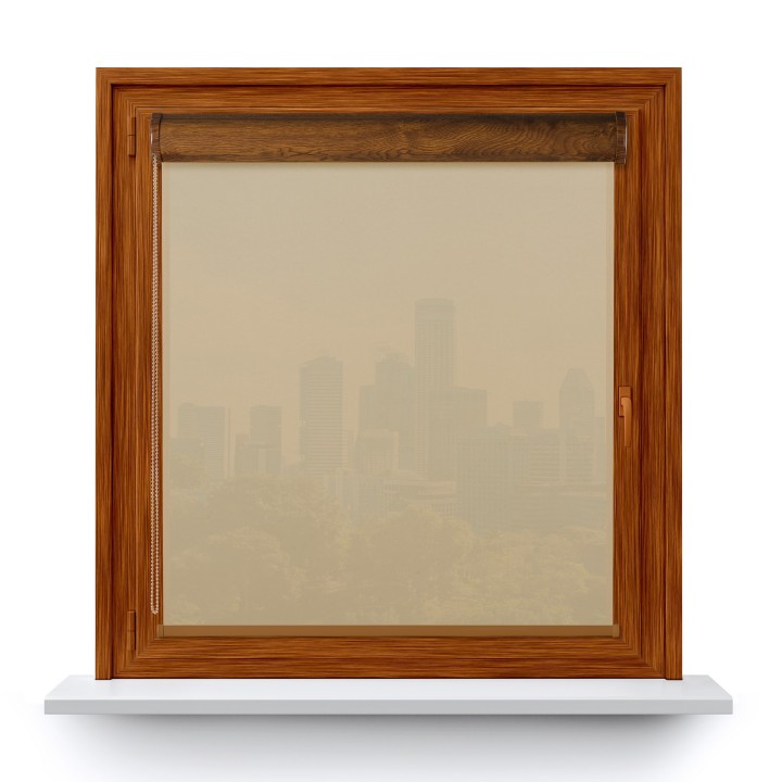 Roleta w kasecie PCV Gładka Przyciemniająca Gładka bez prowadnic Beżowa Gl03