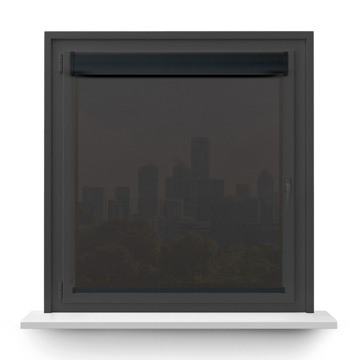 Roleta w kasecie PCV Gładka Przyciemniająca Gładka bez prowadnic Ciemna Szara Gl06