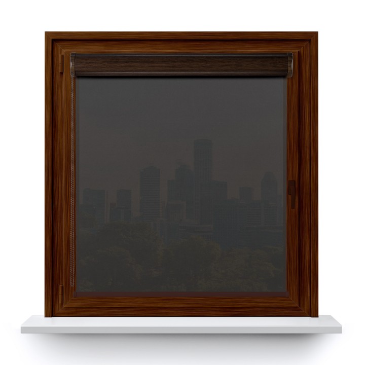 Roleta w kasecie PCV Gładka Przyciemniająca Gładka bez prowadnic Ciemna Szara Gl06