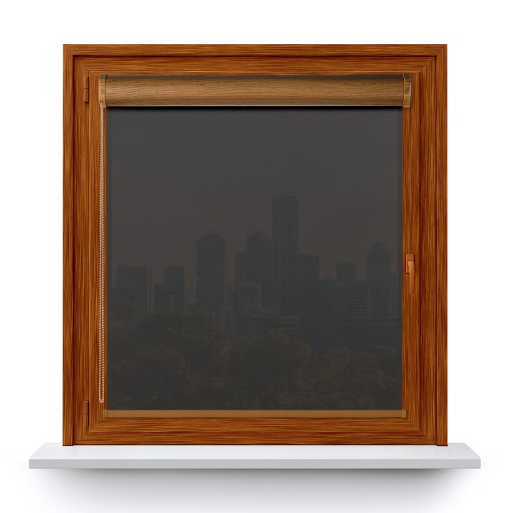 Roleta w kasecie PCV Gładka Przyciemniająca Gładka bez prowadnic Ciemna Szara Gl06