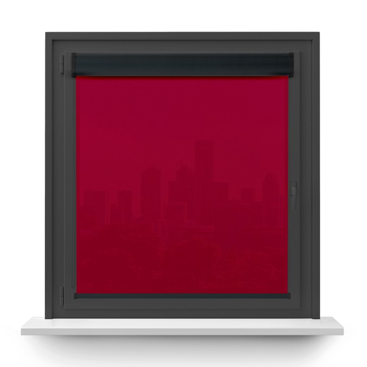Roleta w kasecie PCV Gładka Przyciemniająca Gładka bez prowadnic Czerwona 505