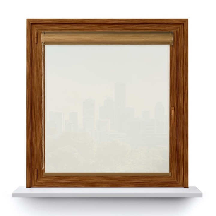 Roleta w kasecie PCV Gładka Przyciemniająca Gładka bez prowadnic Ecru 2079