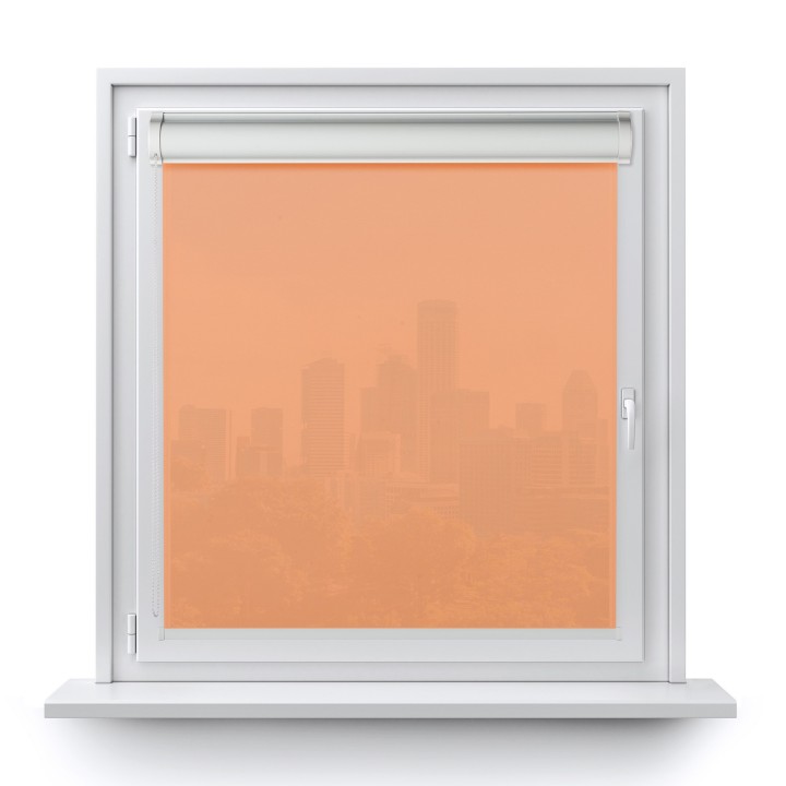 Roleta w kasecie PCV Gładka Przyciemniająca Gładka bez prowadnic Jasnopomarańczowa 523