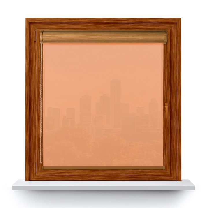 Roleta w kasecie PCV Gładka Przyciemniająca Gładka bez prowadnic Jasnopomarańczowa 523