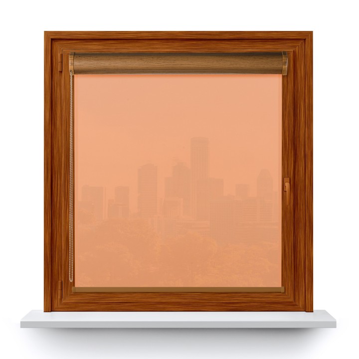 Roleta w kasecie PCV Gładka Przyciemniająca Gładka bez prowadnic Jasnopomarańczowa 523