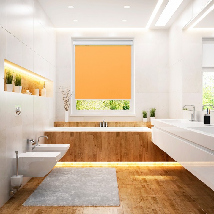 Roleta w kasecie PCV Gładka Przyciemniająca Gładka bez prowadnic Pomarańczowa 1816