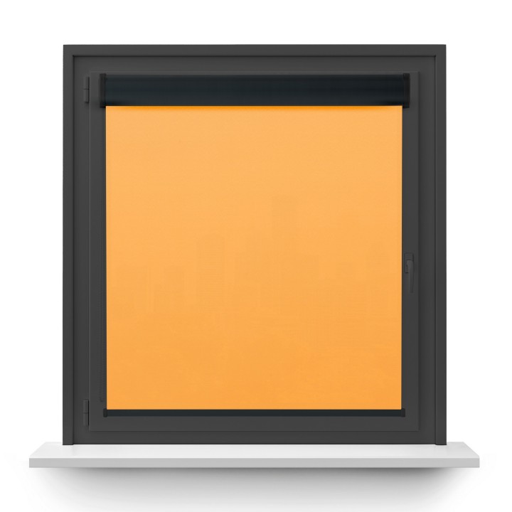 Roleta w kasecie PCV Gładka Przyciemniająca Gładka bez prowadnic Pomarańczowa 1816