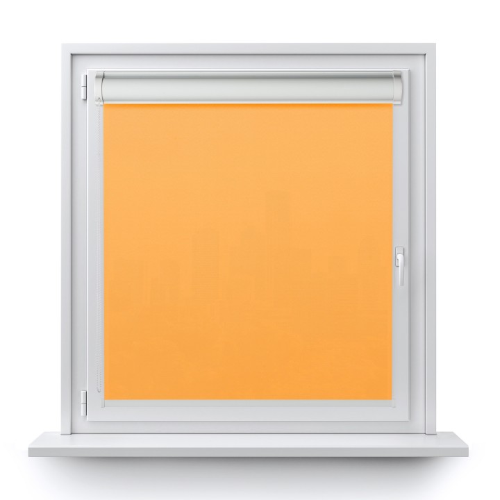 Roleta w kasecie PCV Gładka Przyciemniająca Gładka bez prowadnic Pomarańczowa 1816