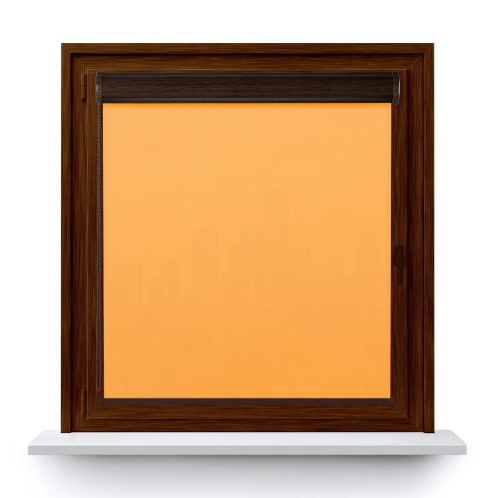 Roleta w kasecie PCV Gładka Przyciemniająca Gładka bez prowadnic Pomarańczowa 1816