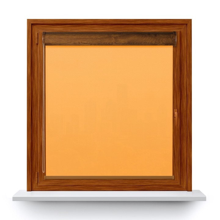 Roleta w kasecie PCV Gładka Przyciemniająca Gładka bez prowadnic Pomarańczowa 1816