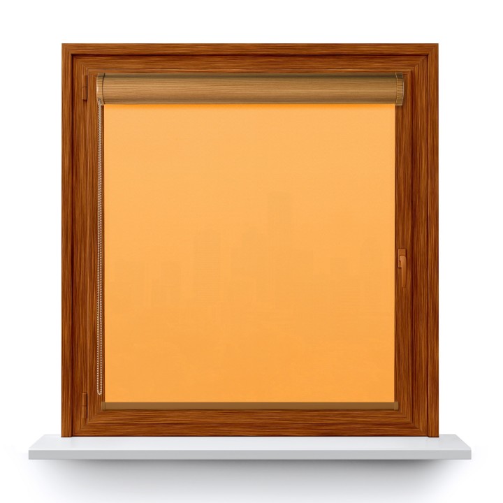 Roleta w kasecie PCV Gładka Przyciemniająca Gładka bez prowadnic Pomarańczowa 1816