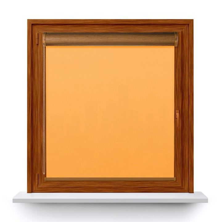 Roleta w kasecie PCV Gładka Przyciemniająca Gładka bez prowadnic Pomarańczowa 1816