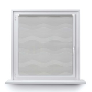 Roleta w kasecie aluminium Dzień Noc Przyciemniająca Fala Szara 2
