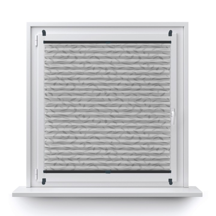 Plisa bezinwazyjna Z nadrukiem Przyciemniająca Szara 1002