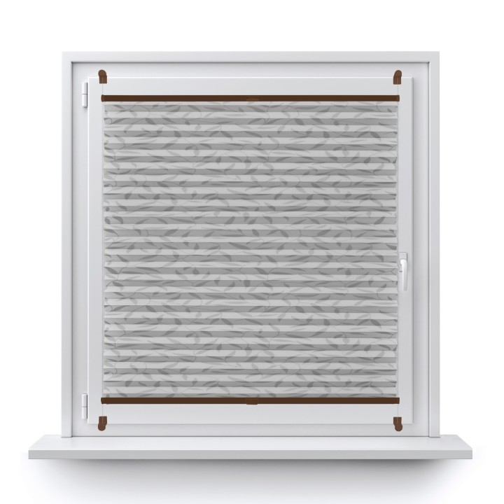 Plisa bezinwazyjna Z nadrukiem Przyciemniająca Szara 1002