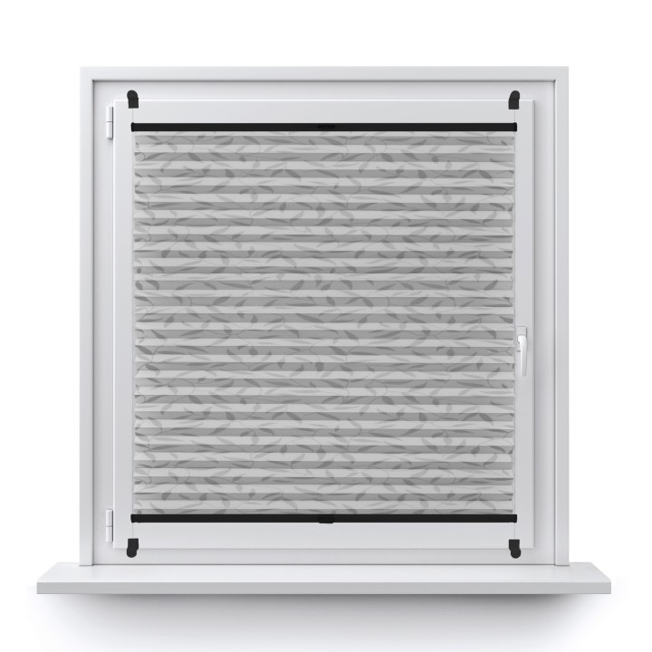 Plisa bezinwazyjna Z nadrukiem Przyciemniająca Szara 1002