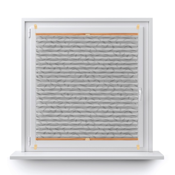 Plisa bezinwazyjna Z nadrukiem Przyciemniająca Szara 1002