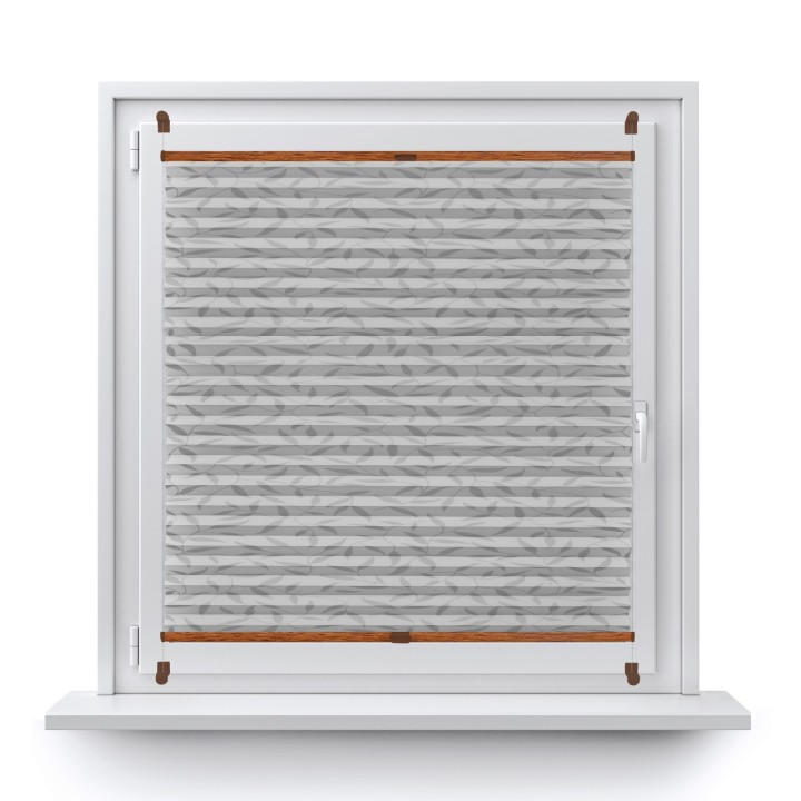 Plisa bezinwazyjna Z nadrukiem Przyciemniająca Szara 1002