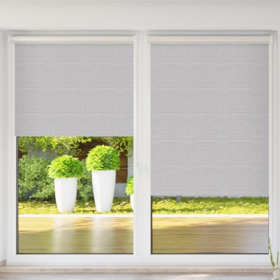 Roller blind in PVC cassette with a guide Borneo gray 103