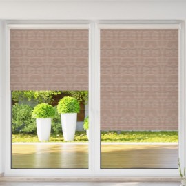 Roller blind in PVC cassette with a guide Borneo brown 104