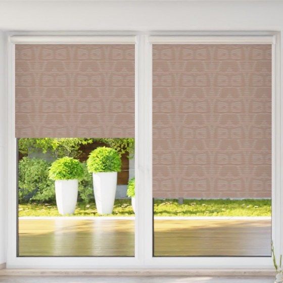 Roller blind in PVC cassette with a guide Borneo cynamon 104