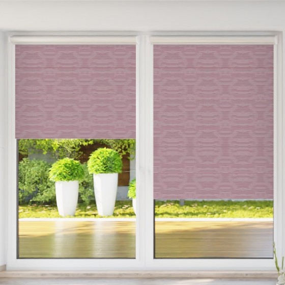Roller blind in PVC cassette with a guide Borneo bordowy 106