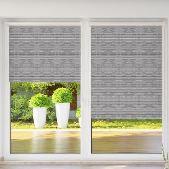 Roller blind in PVC cassette with a guide Borneo black 107