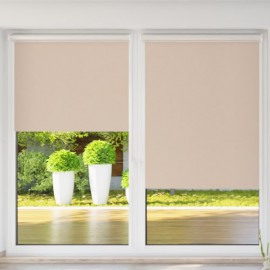 Roller blind in PVC cassette with a guide creamy 509