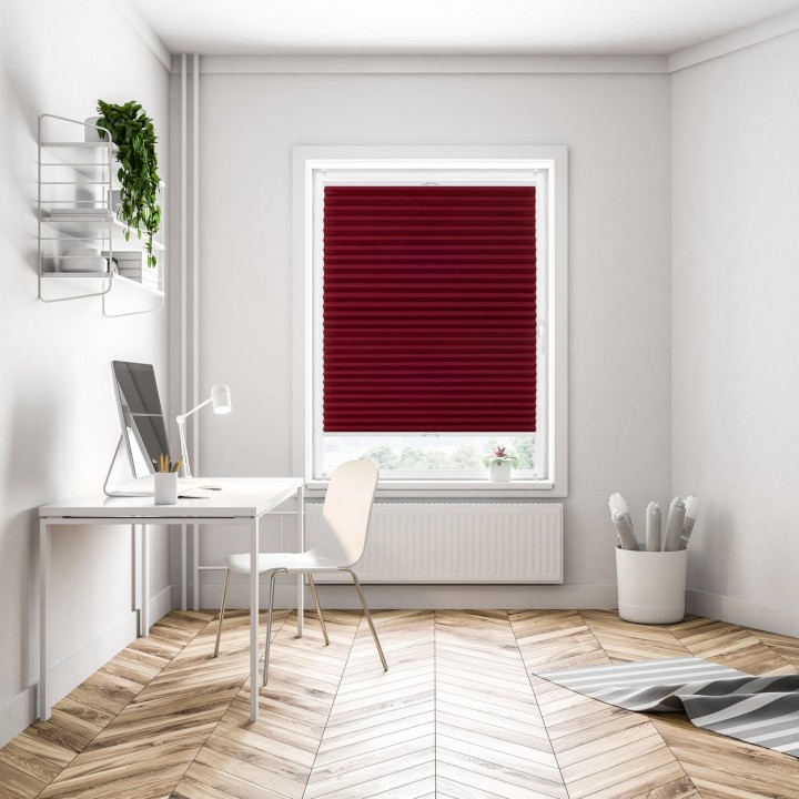 Plisa bezinwazyjna Gnieciona Przyciemniająca Bordowa 935