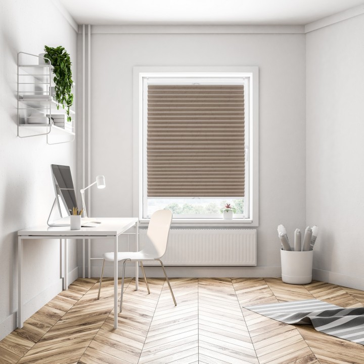 Plisa bezinwazyjna Gnieciona Przyciemniająca Ciemnobeżowa 933