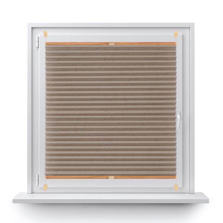 Plisa bezinwazyjna Gnieciona Przyciemniająca Ciemnobeżowa 933