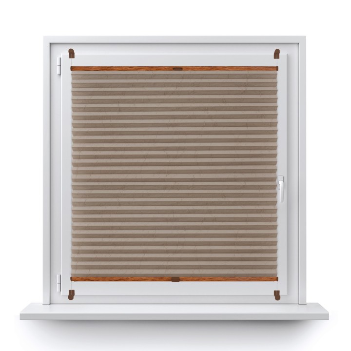 Plisa bezinwazyjna Gnieciona Przyciemniająca Ciemnobeżowa 933