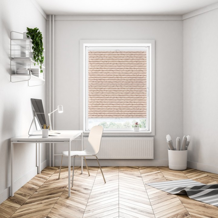Plisa bezinwazyjna Z nadrukiem Przyciemniająca Beżowa 1003